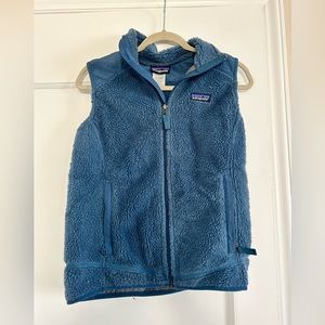 Women’s Patagonia Retro X Deep Pile Glass Blue Fleece Zip Up Vest